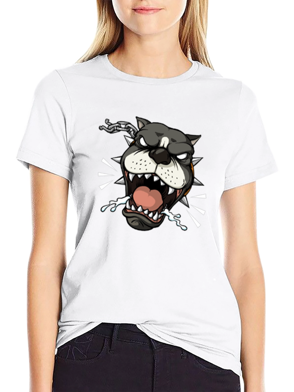 Angry Bulldog Graphic Tee - Cool Design