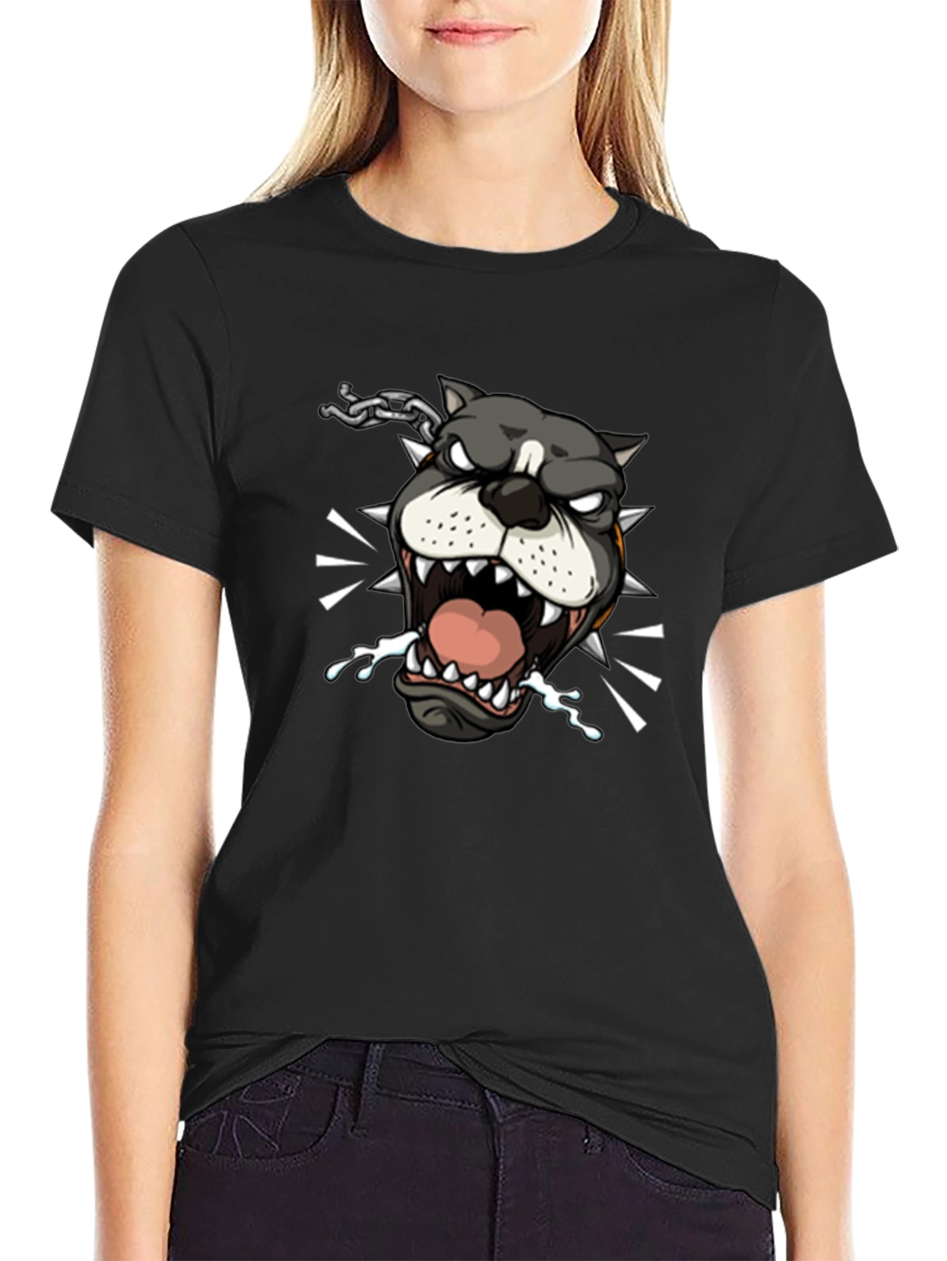 Angry Bulldog Graphic Tee - Cool Design