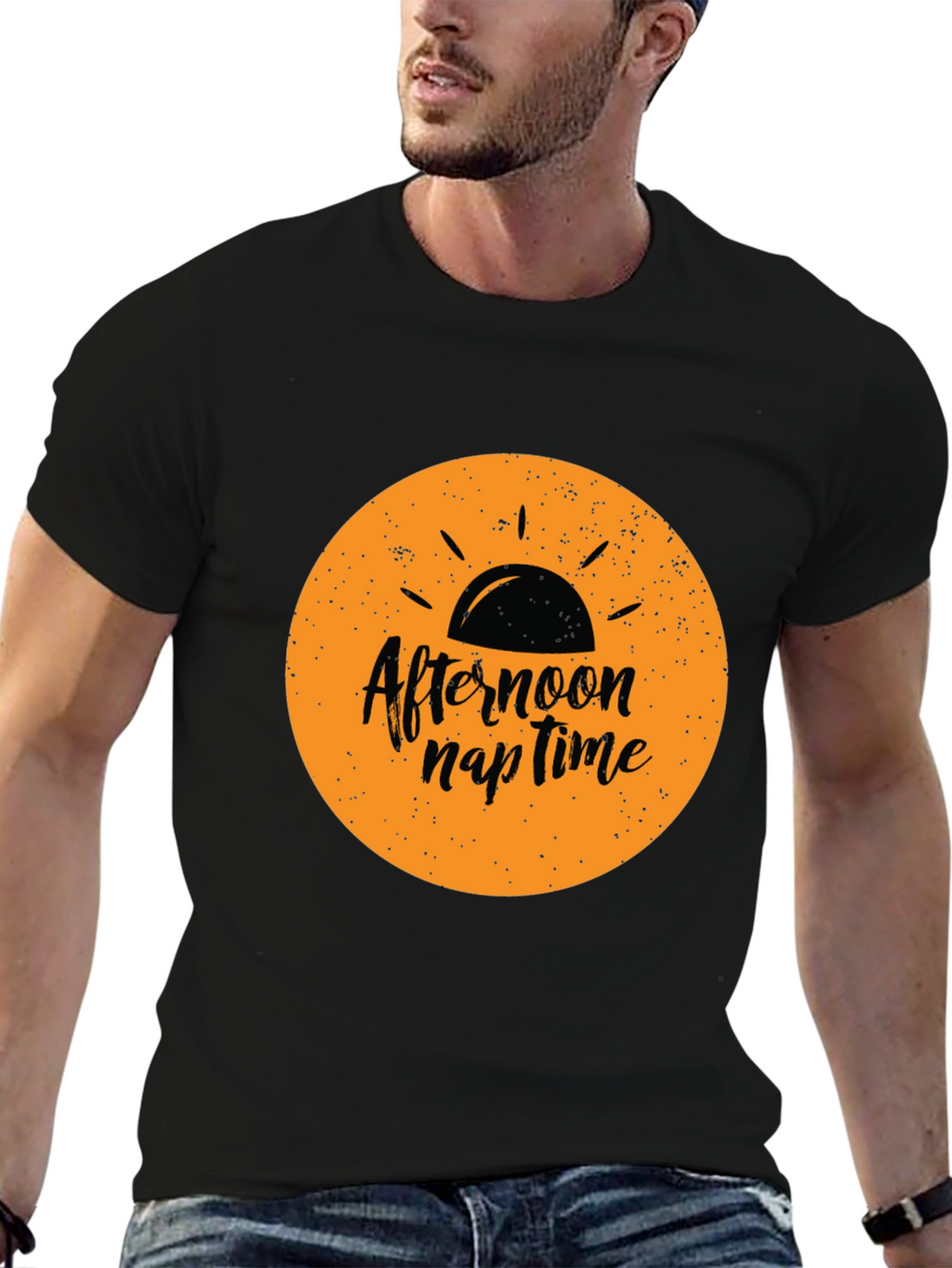 Afternoon Nap Time Black Graphic Tee
