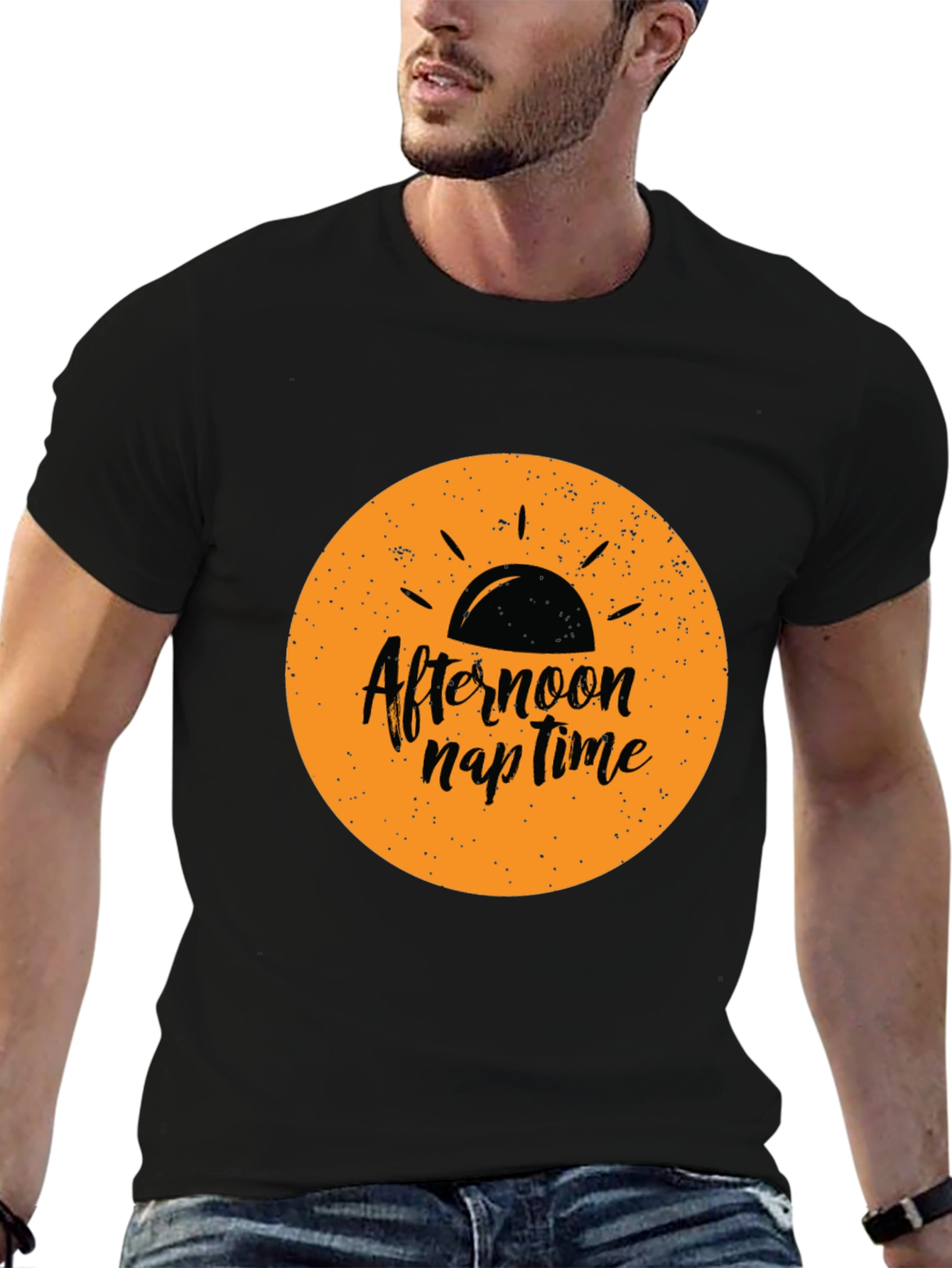 Afternoon Nap Time Black Graphic Tee