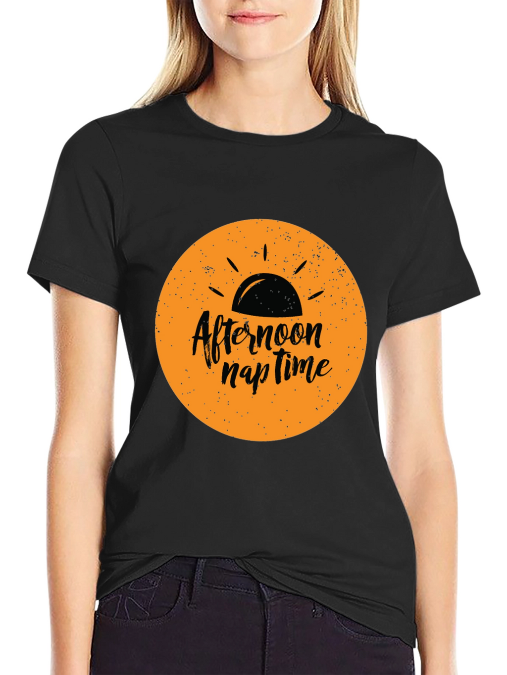 Afternoon Nap Time Black Graphic Tee