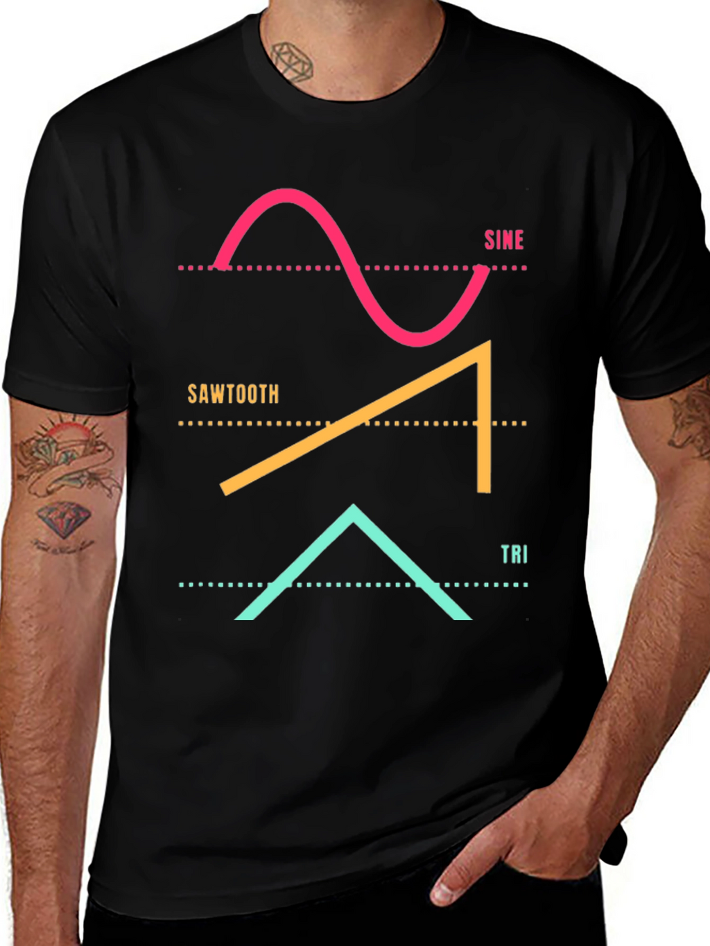 Sine Sawtooth Triangle Waveform T-Shirt
