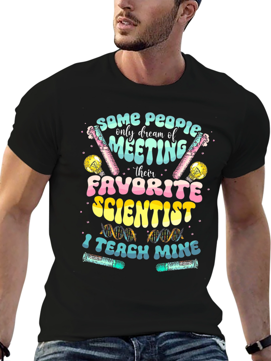 Scientist Teacher Black T-Shirt