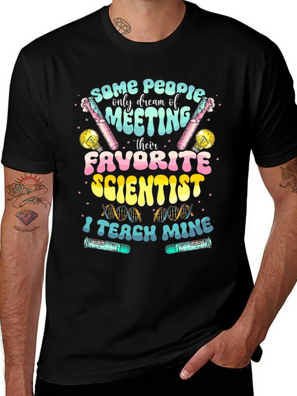 Scientist Teacher Black T-Shirt