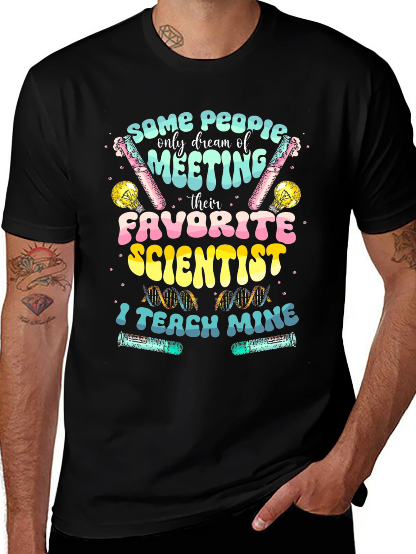 Scientist Teacher Black T-Shirt