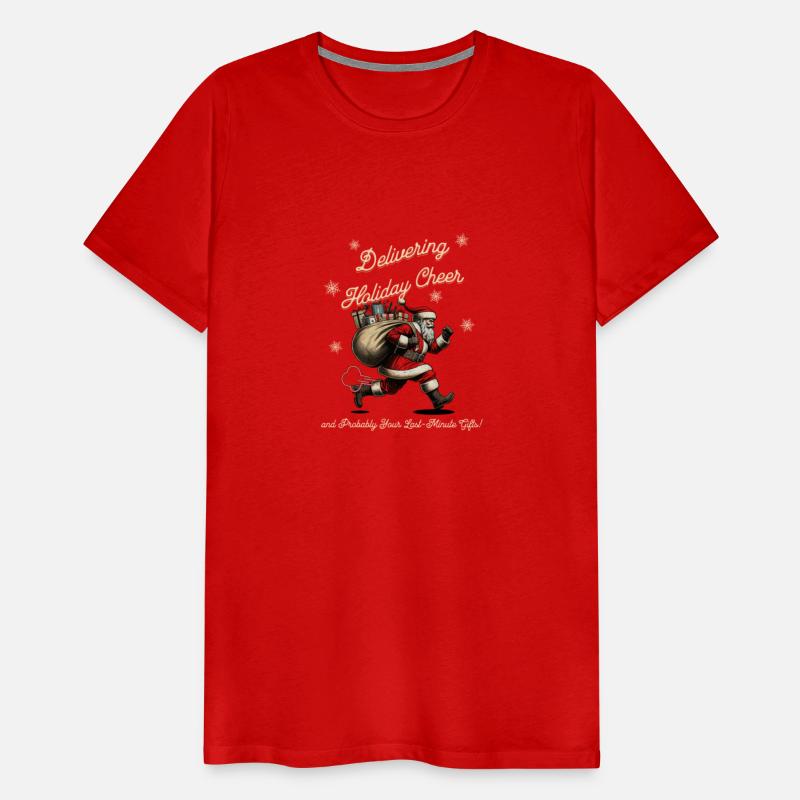 Delivering Holiday Cheer-Last-Minute Santa T-Shirt