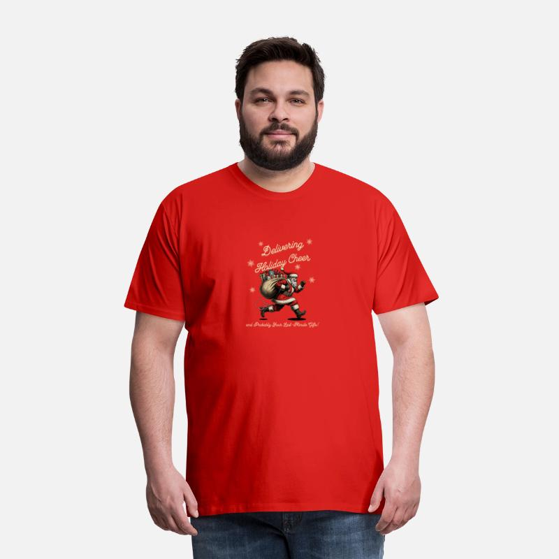 Delivering Holiday Cheer-Last-Minute Santa T-Shirt