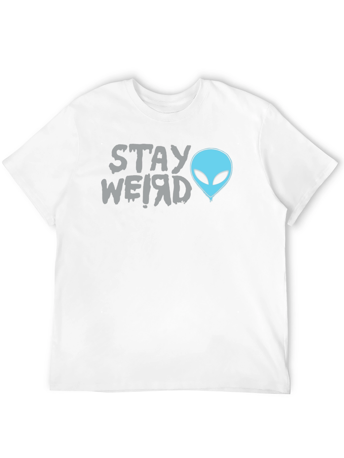 Stay Weird Alien Graphic Tee - Black Cotton T-Shirt