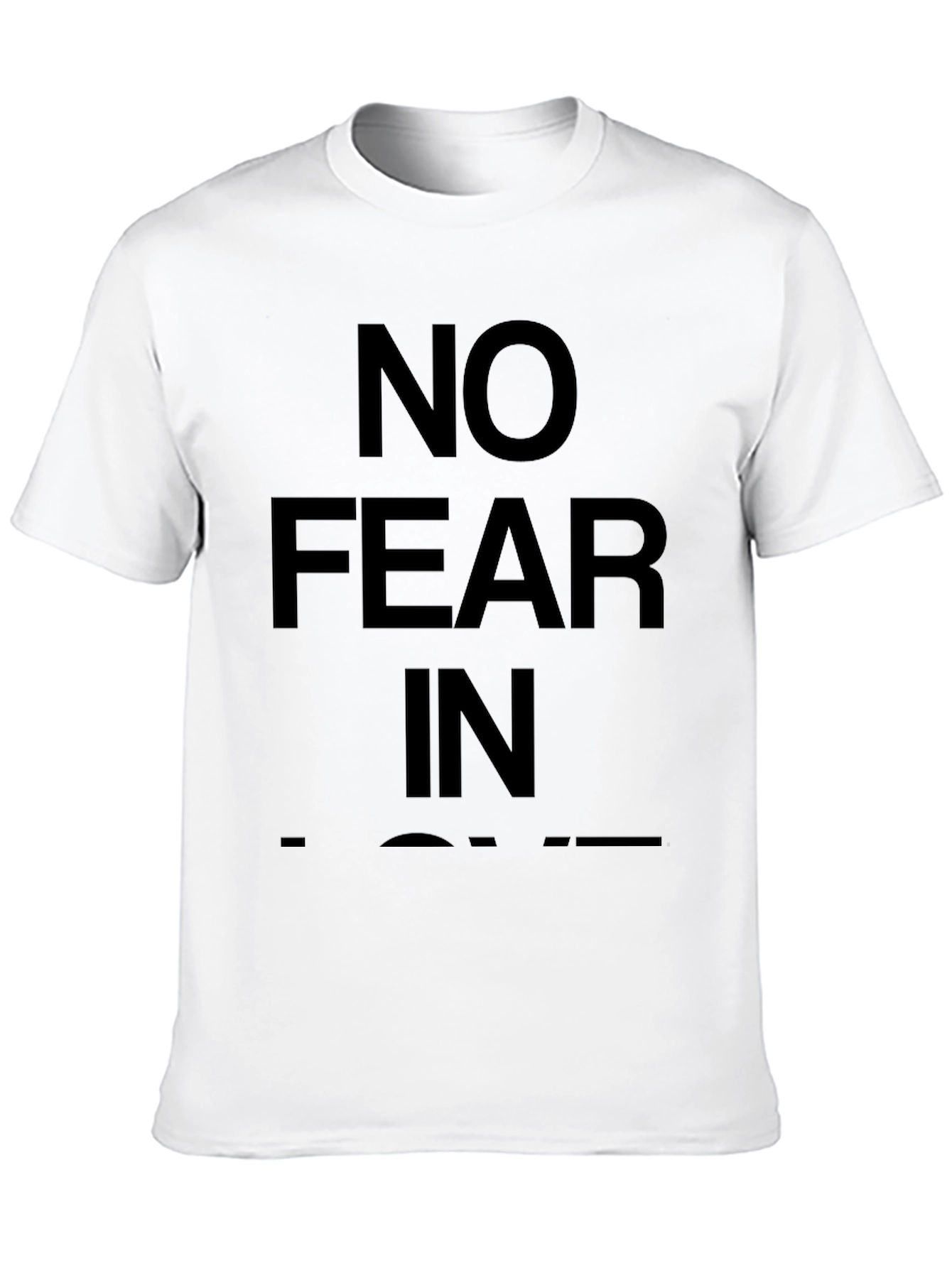 No Fear In Love Black Graphic Tee