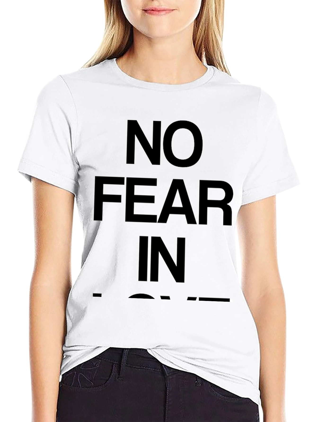 No Fear In Love Black Graphic Tee
