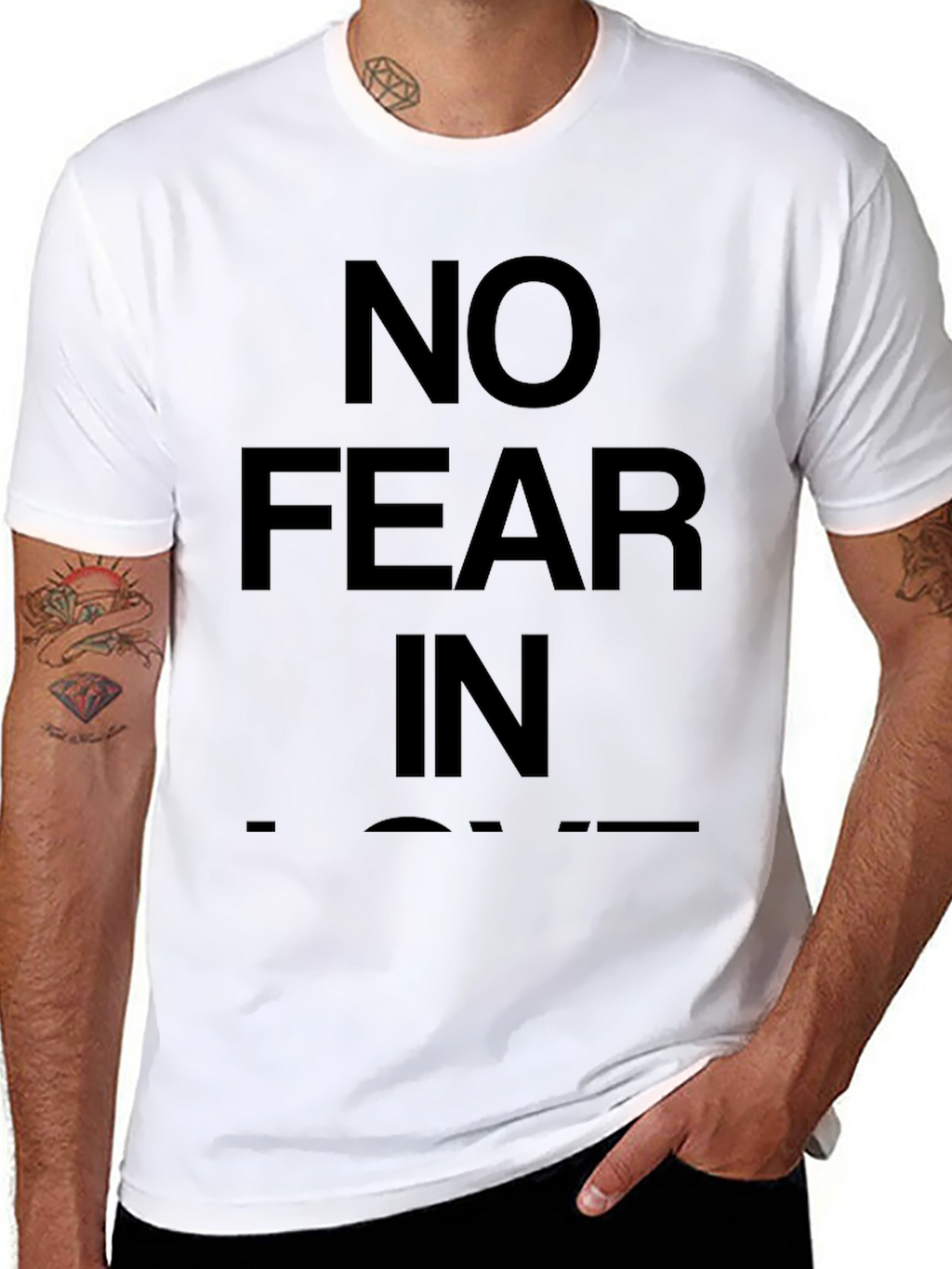 No Fear In Love Black Graphic Tee