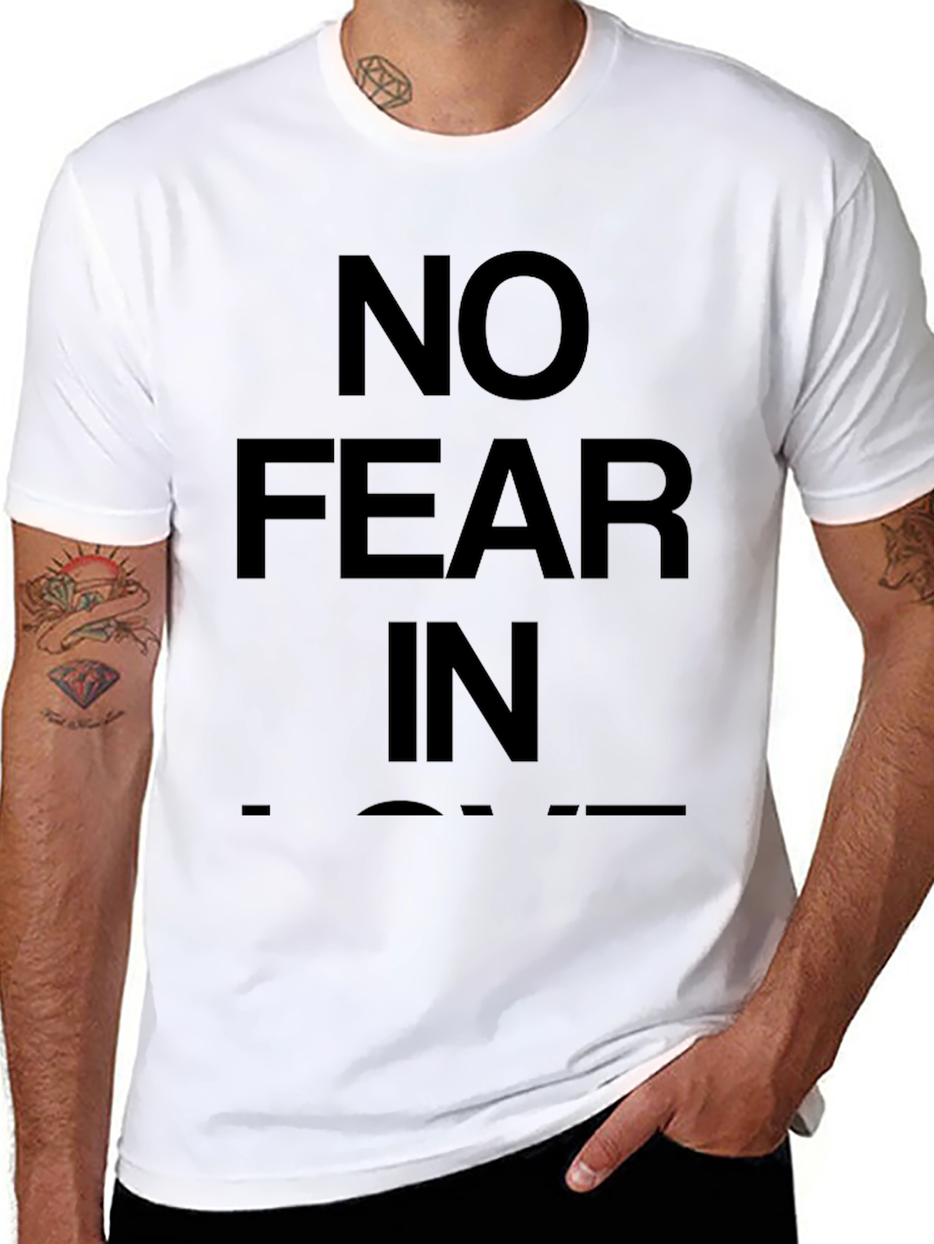 No Fear In Love Black Graphic Tee