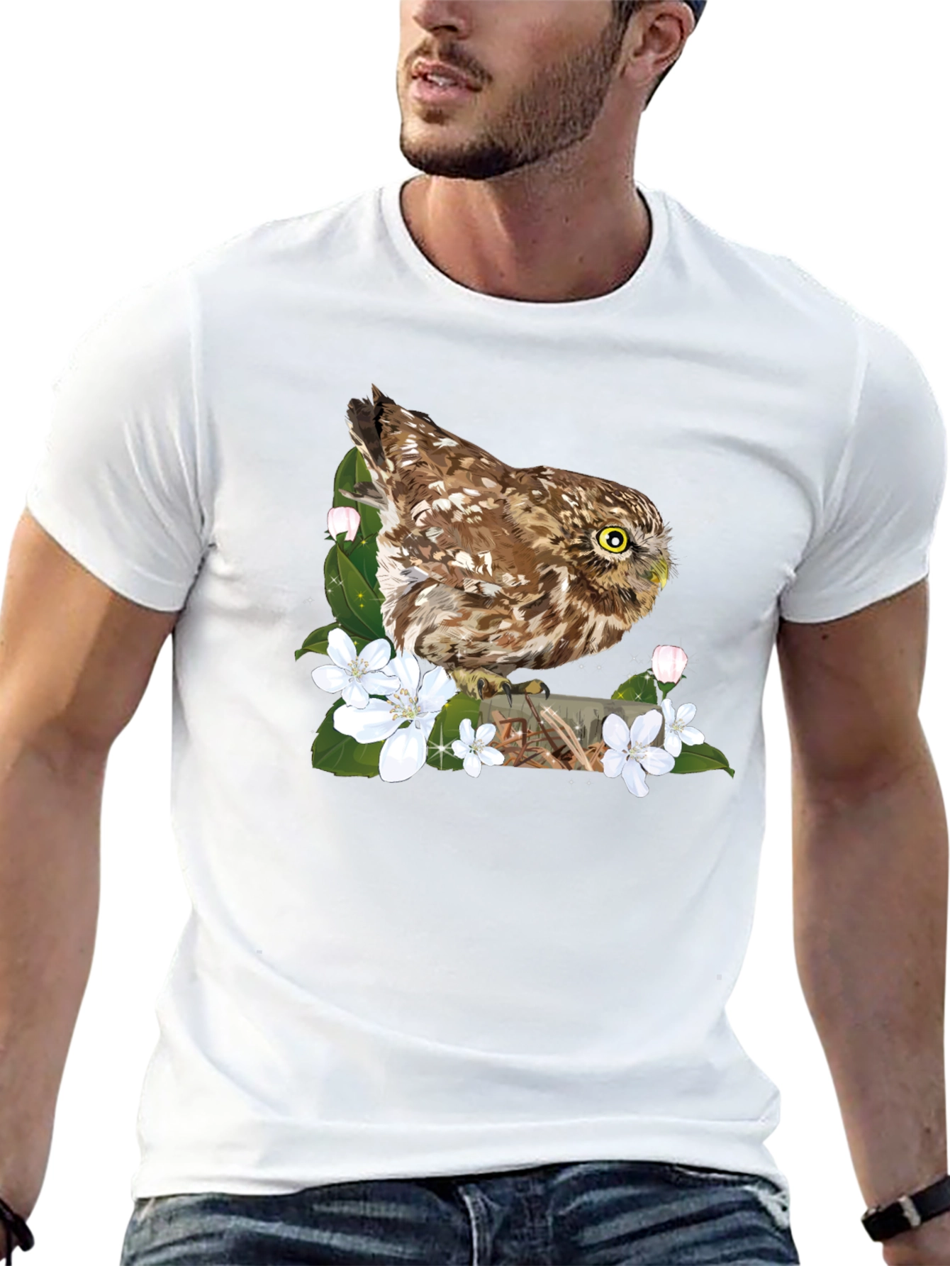 Owl & Blossoms Graphic Tee