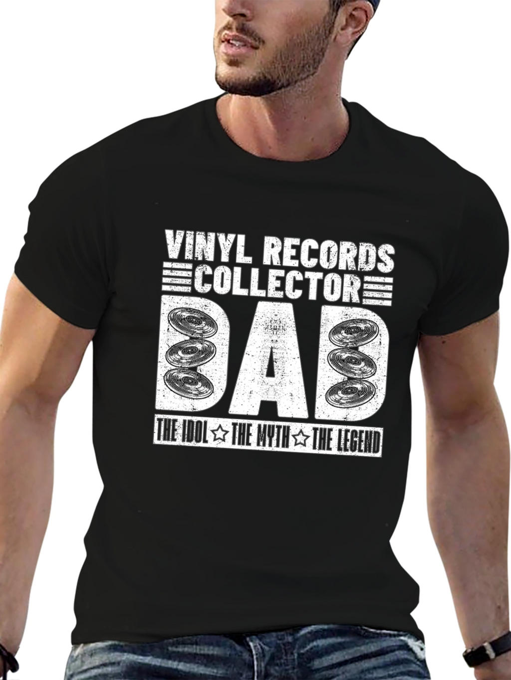 Vinyl Records Collector Dad T-Shirt