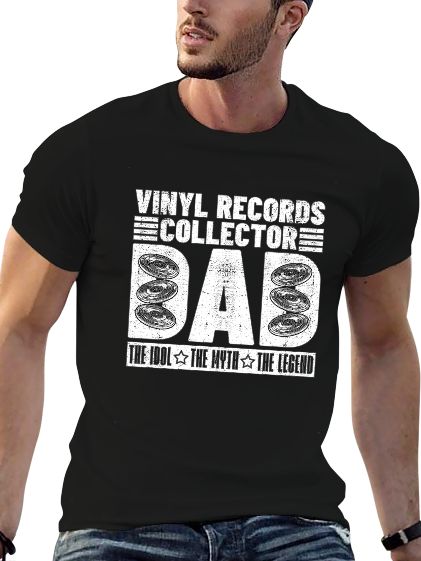 Vinyl Records Collector Dad T-Shirt