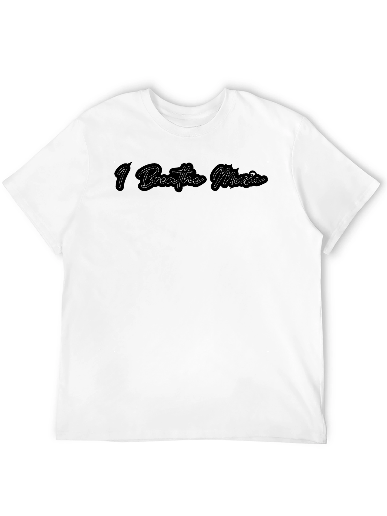 I Breathe Music Black Graphic Tee
