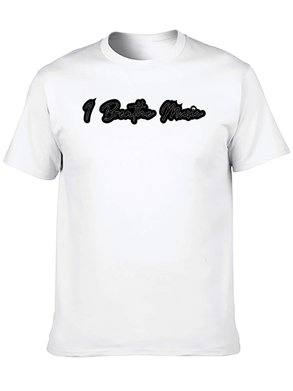 I Breathe Music Black Graphic Tee