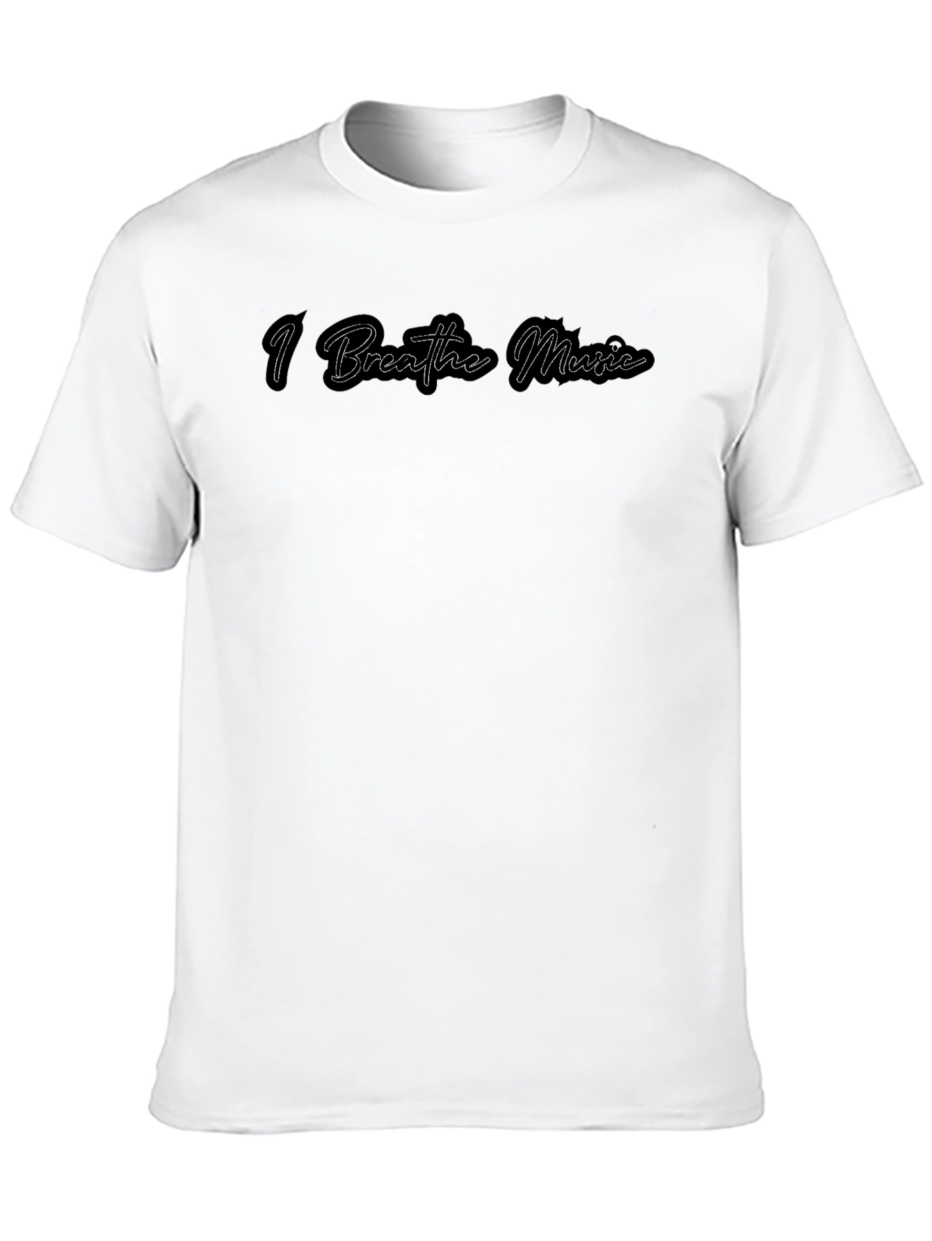 I Breathe Music Black Graphic Tee
