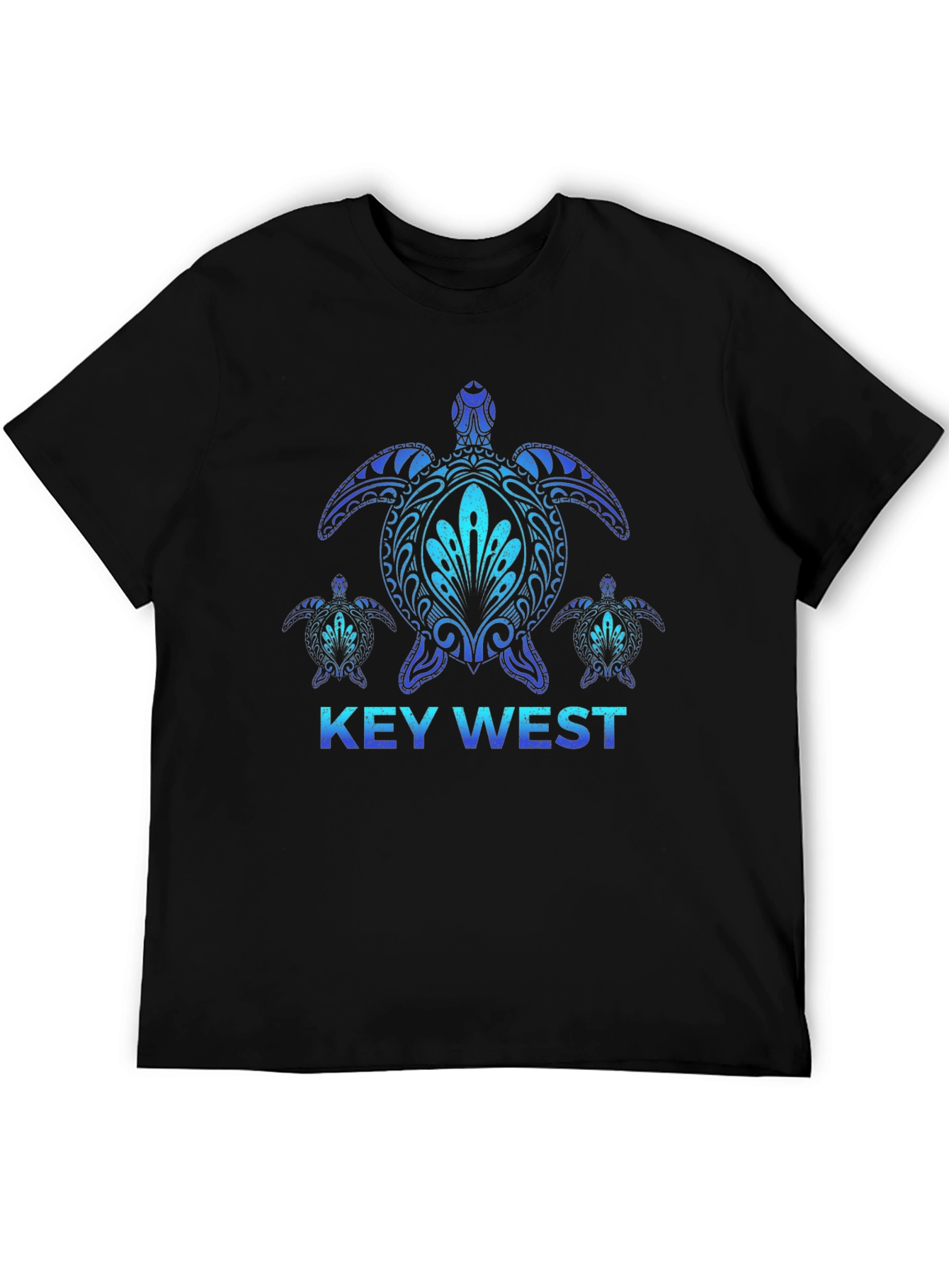 Key West Turtle Graphic Black T-Shirt