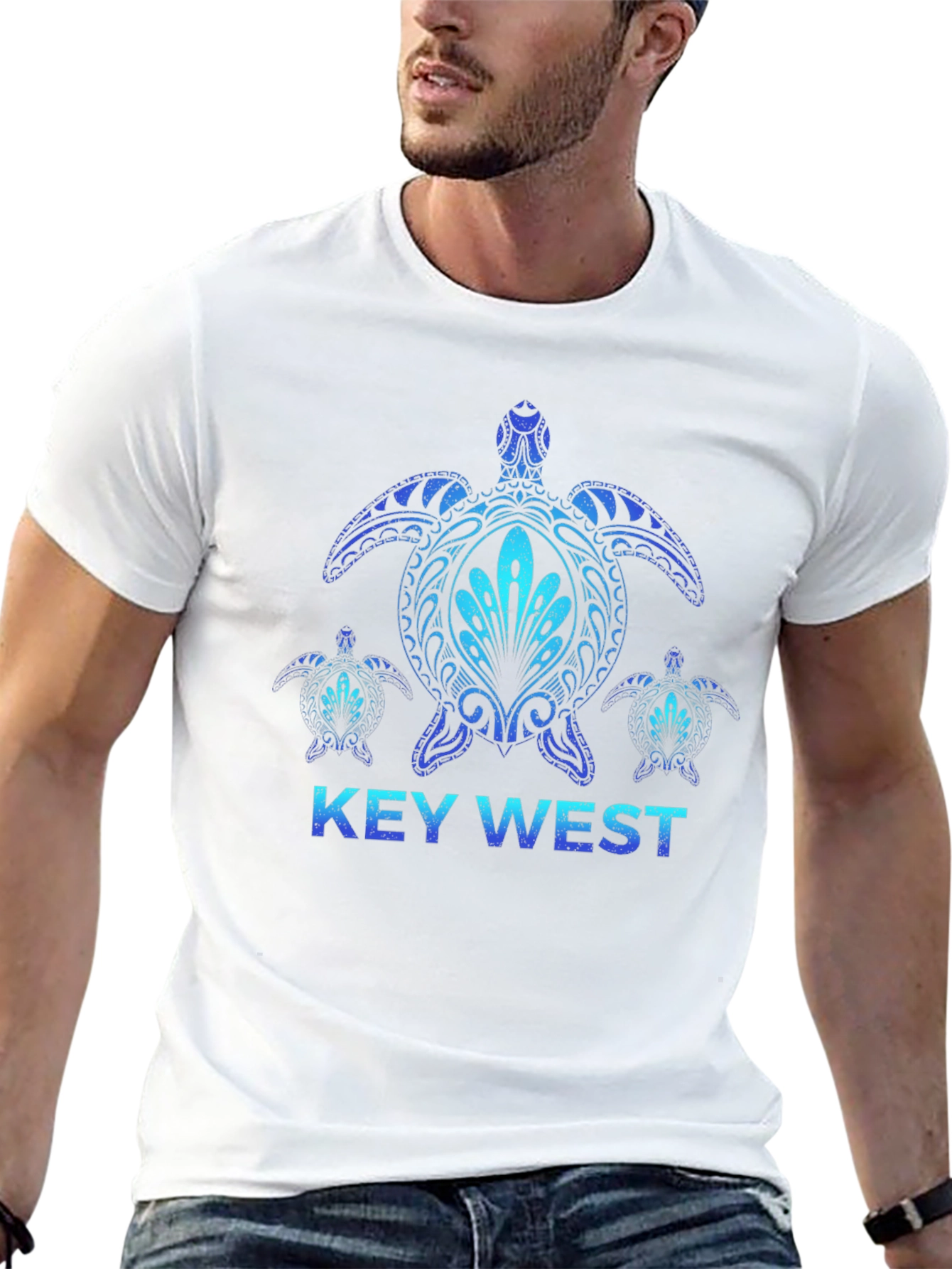 Key West Turtle Graphic Black T-Shirt