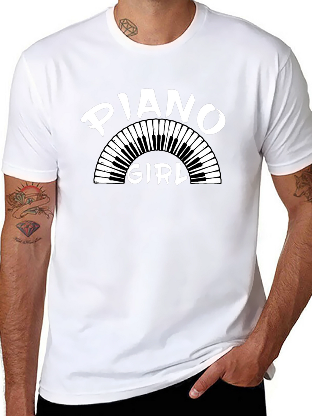 Piano Girl T-Shirt - Music Lover Tee