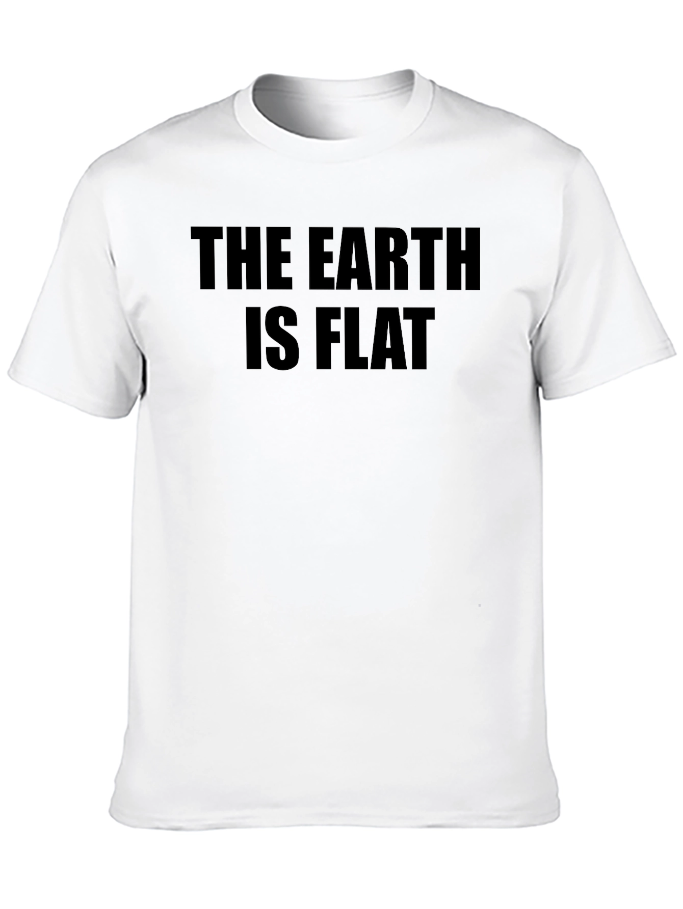 The Earth is Flat Novelty Graphic T-Shirt