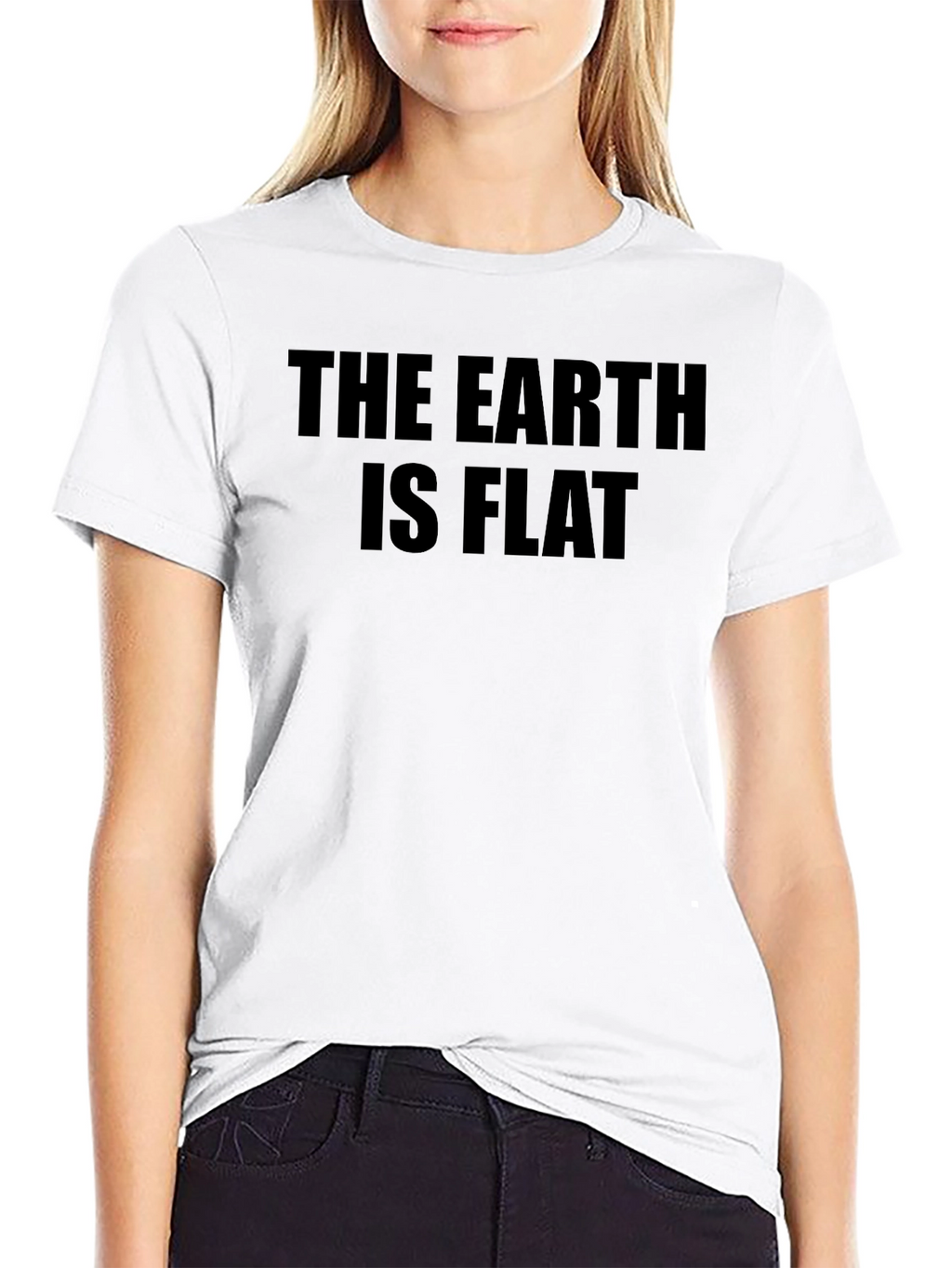 The Earth is Flat Novelty Graphic T-Shirt