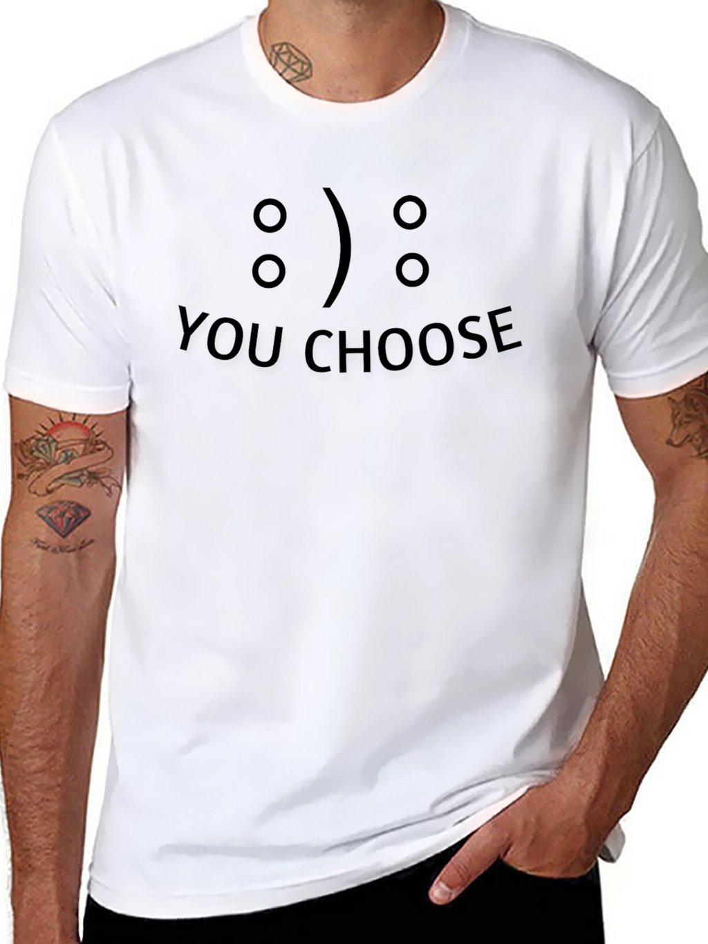 You Choose Graphic T-Shirt - Casual Black Tee