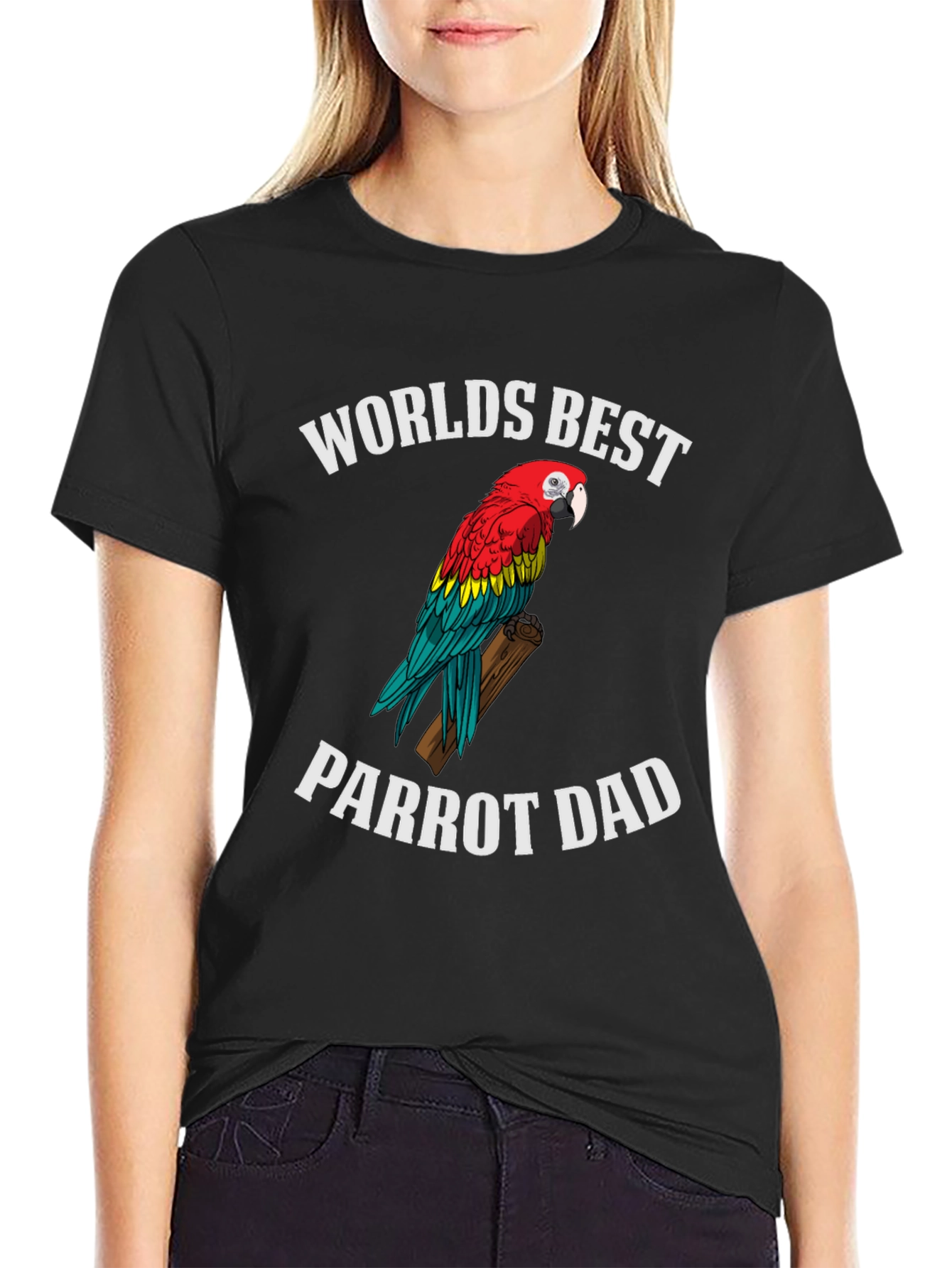 Worlds Best Parrot Dad T-Shirt - Novelty Gift