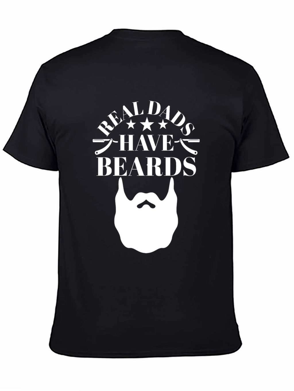 Real Dads Have Beards Graphic Tee - Black