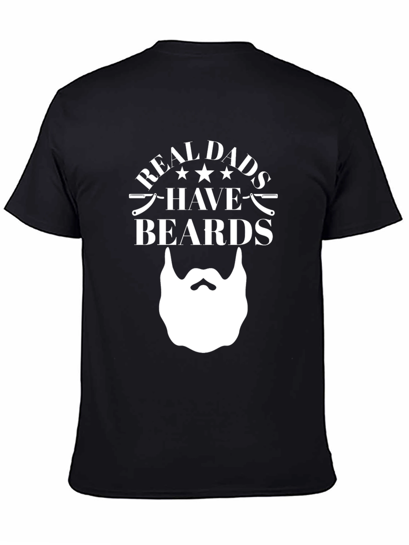 Real Dads Have Beards Graphic Tee - Black