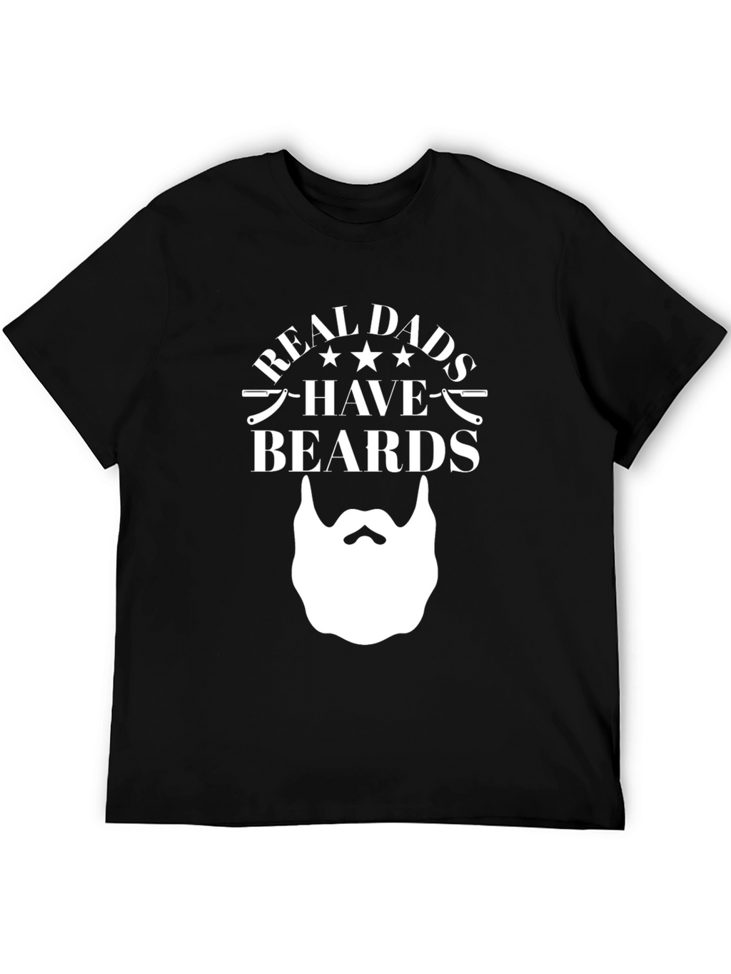 Real Dads Have Beards Graphic Tee - Black