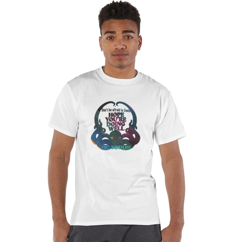 Drak Gray Modern Octopus Hoodie