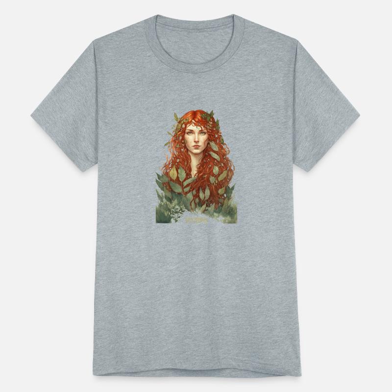 druid red hair spring forest elf nature