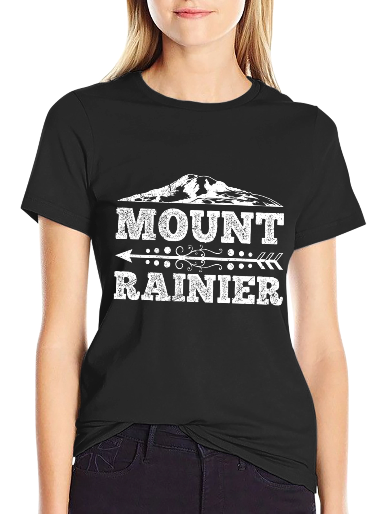 Mount Rainier Graphic Tee - Black