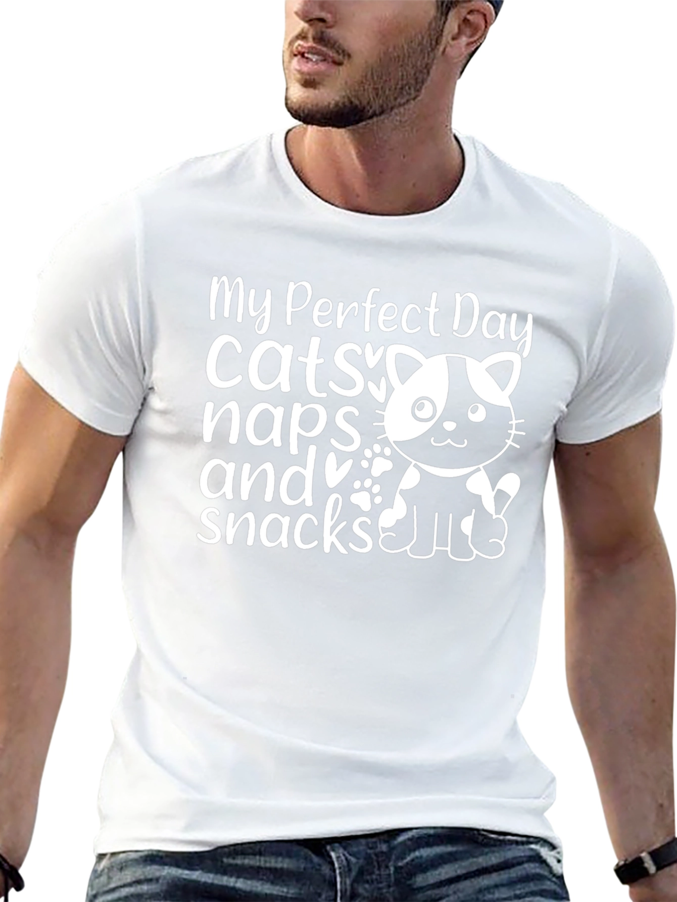 My Perfect Day Cats Naps & Snacks T-Shirt