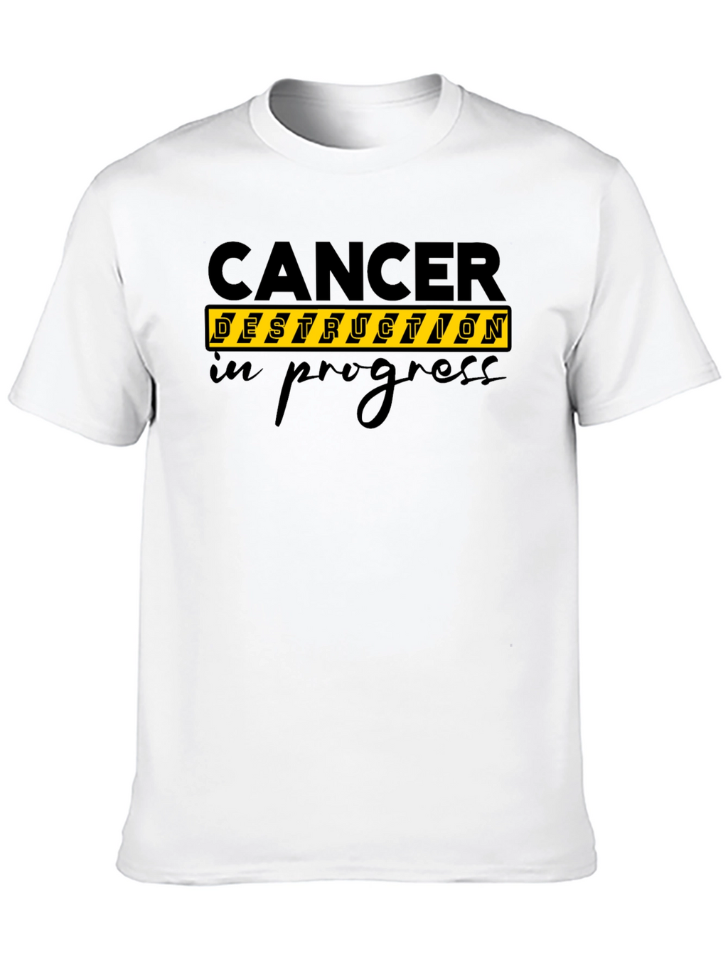 Cancer Destruction In Progress Black T-Shirt