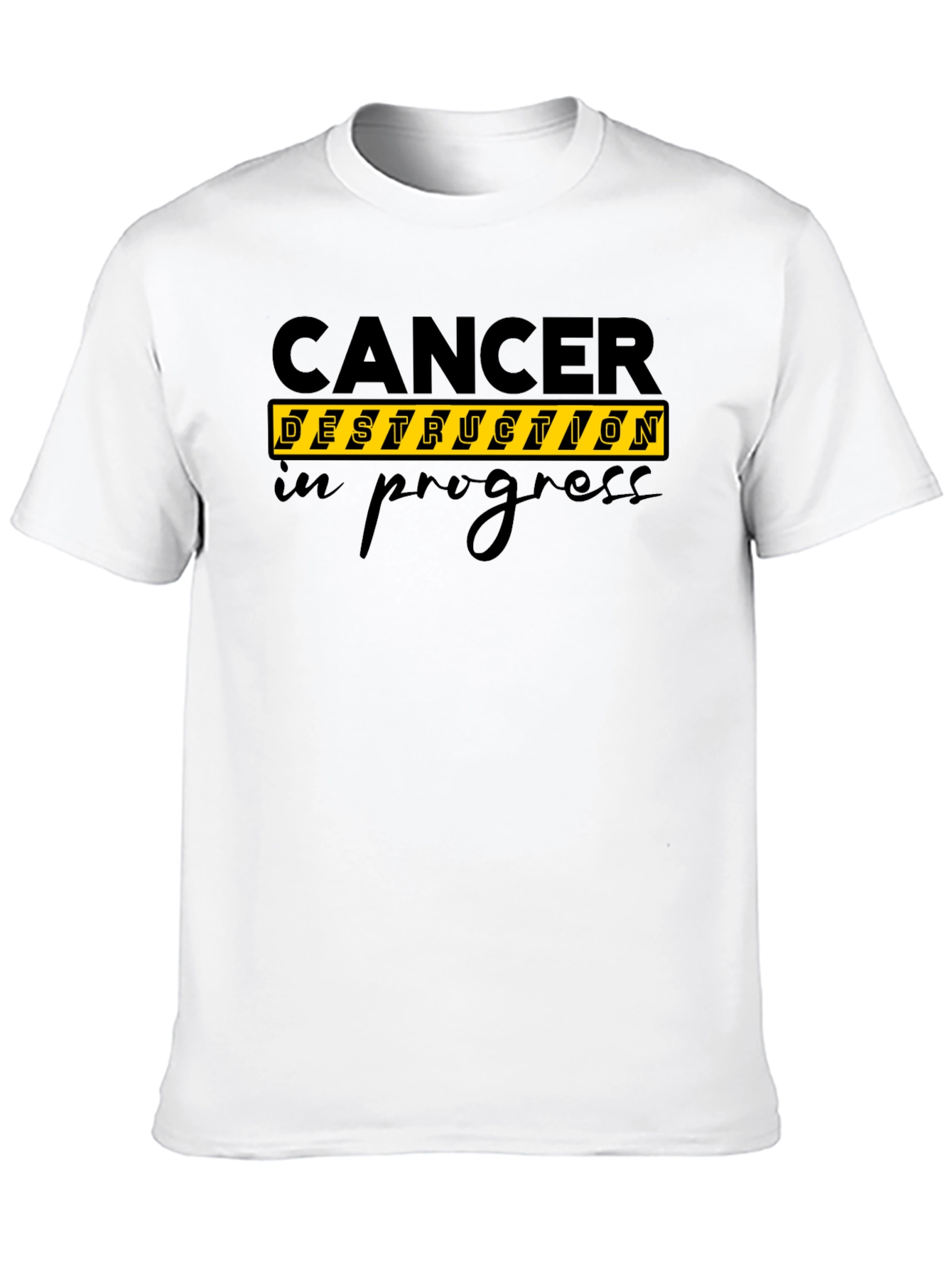 Cancer Destruction In Progress Black T-Shirt
