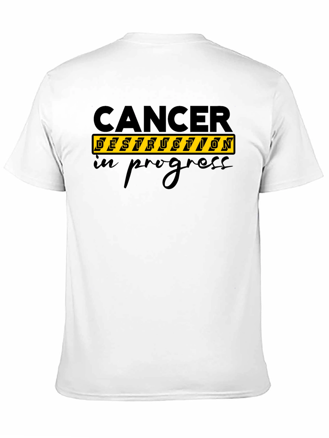 Cancer Destruction In Progress Black T-Shirt