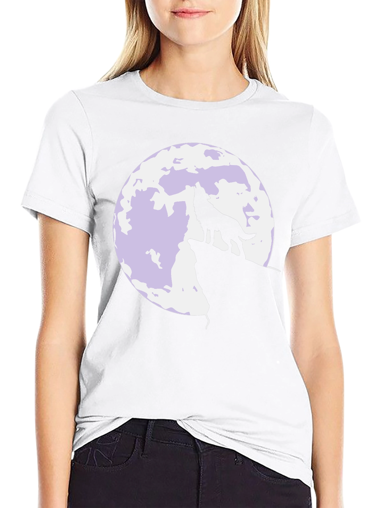 Wolf Moon T-Shirt - Black Graphic Tee