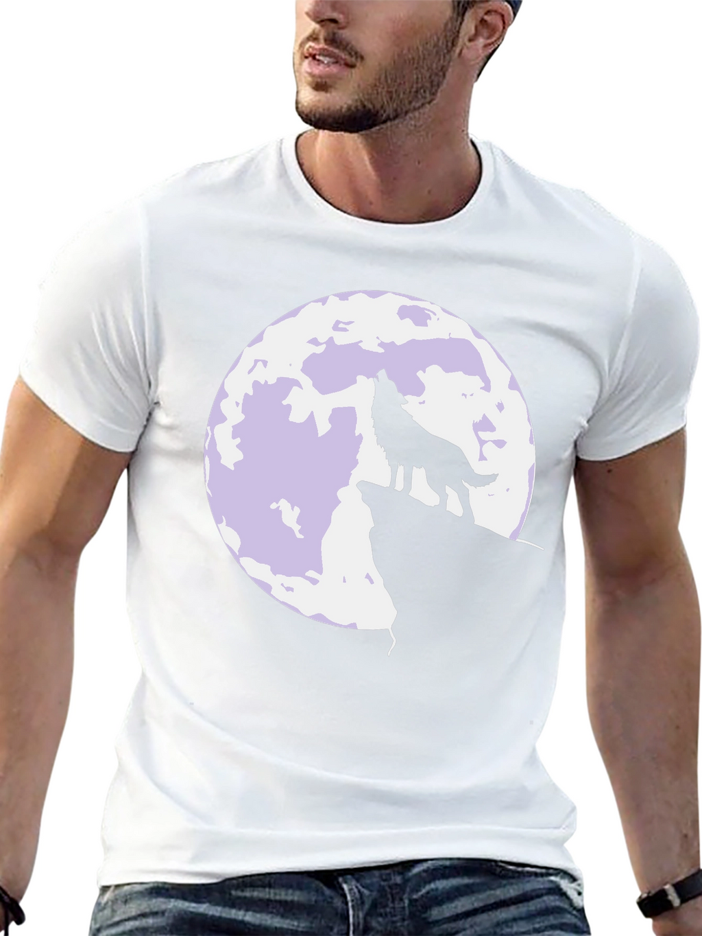 Wolf Moon T-Shirt - Black Graphic Tee