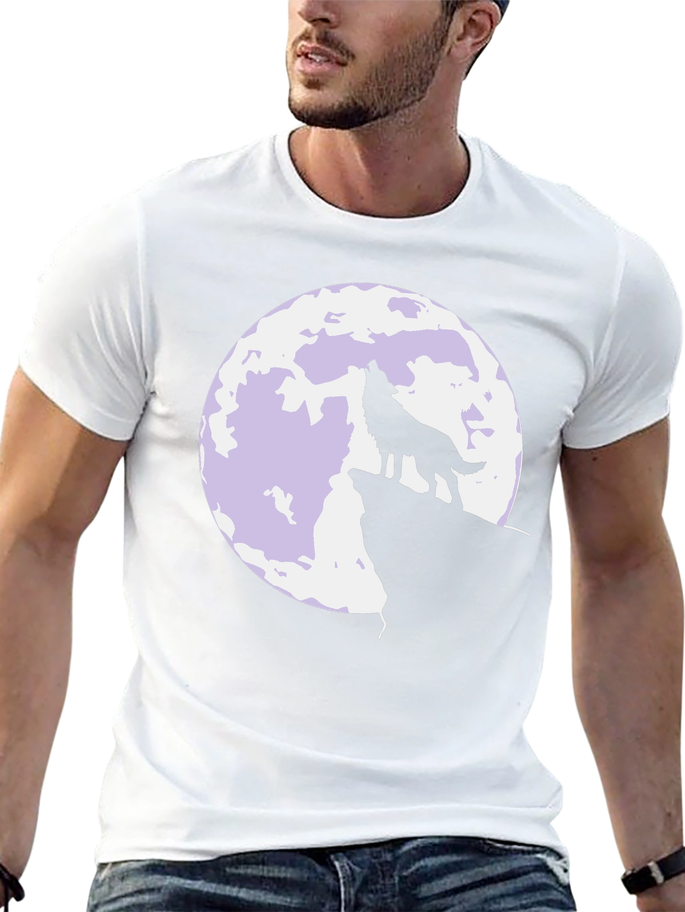 Wolf Moon T-Shirt - Black Graphic Tee