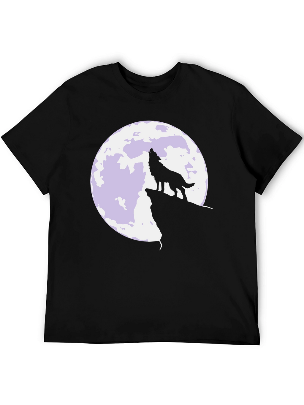 Wolf Moon T-Shirt - Black Graphic Tee
