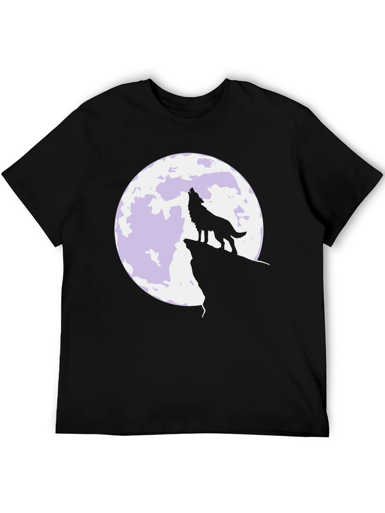 Wolf Moon T-Shirt - Black Graphic Tee