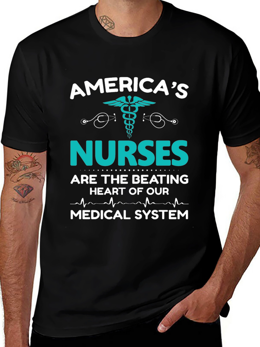 Americas Nurses T-Shirt: Medical System Hero Tee