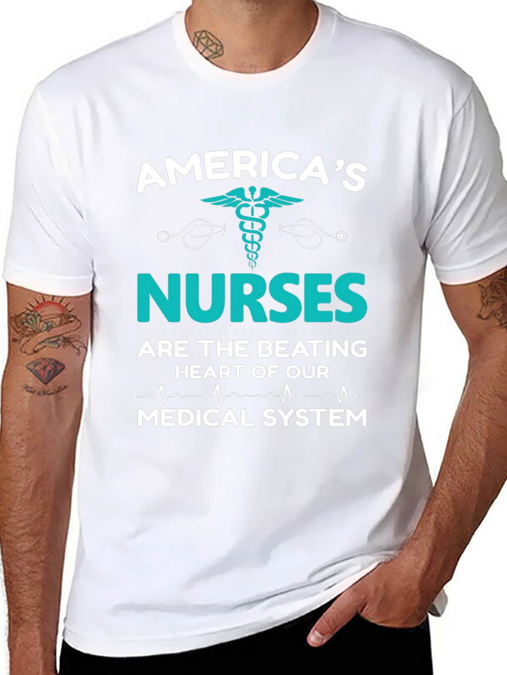 Americas Nurses T-Shirt: Medical System Hero Tee