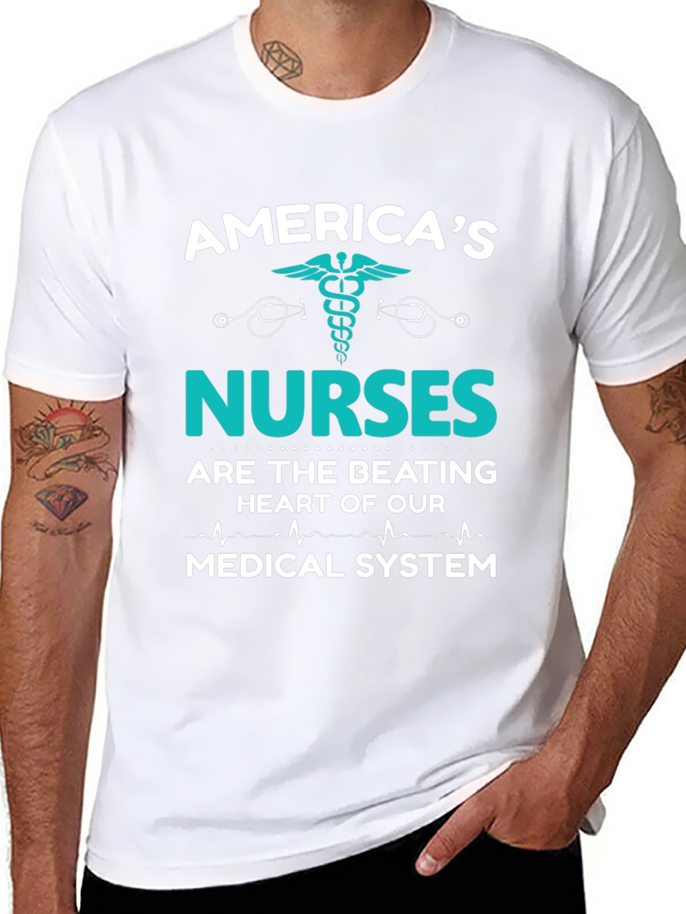 Americas Nurses T-Shirt: Medical System Hero Tee
