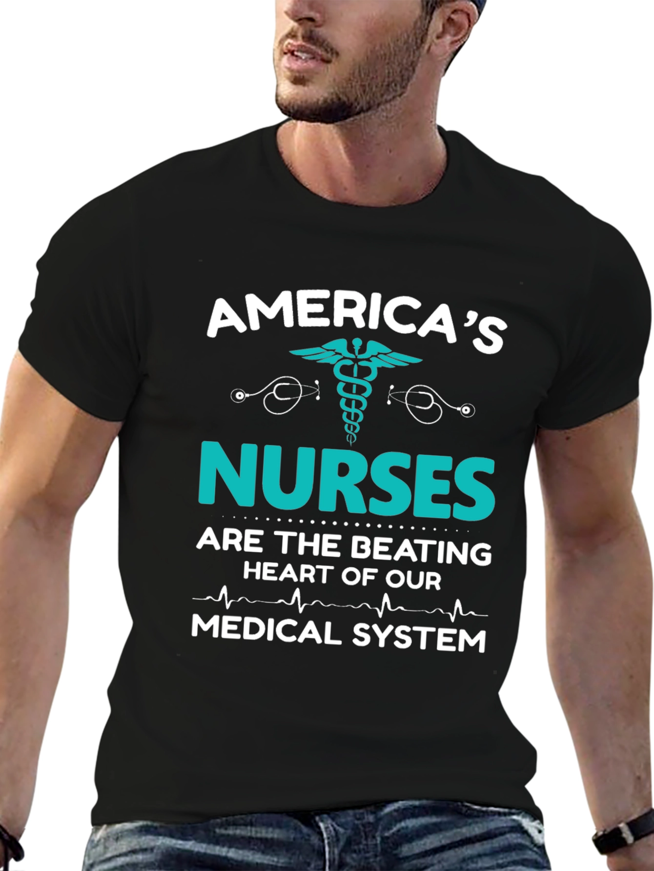 Americas Nurses T-Shirt: Medical System Hero Tee