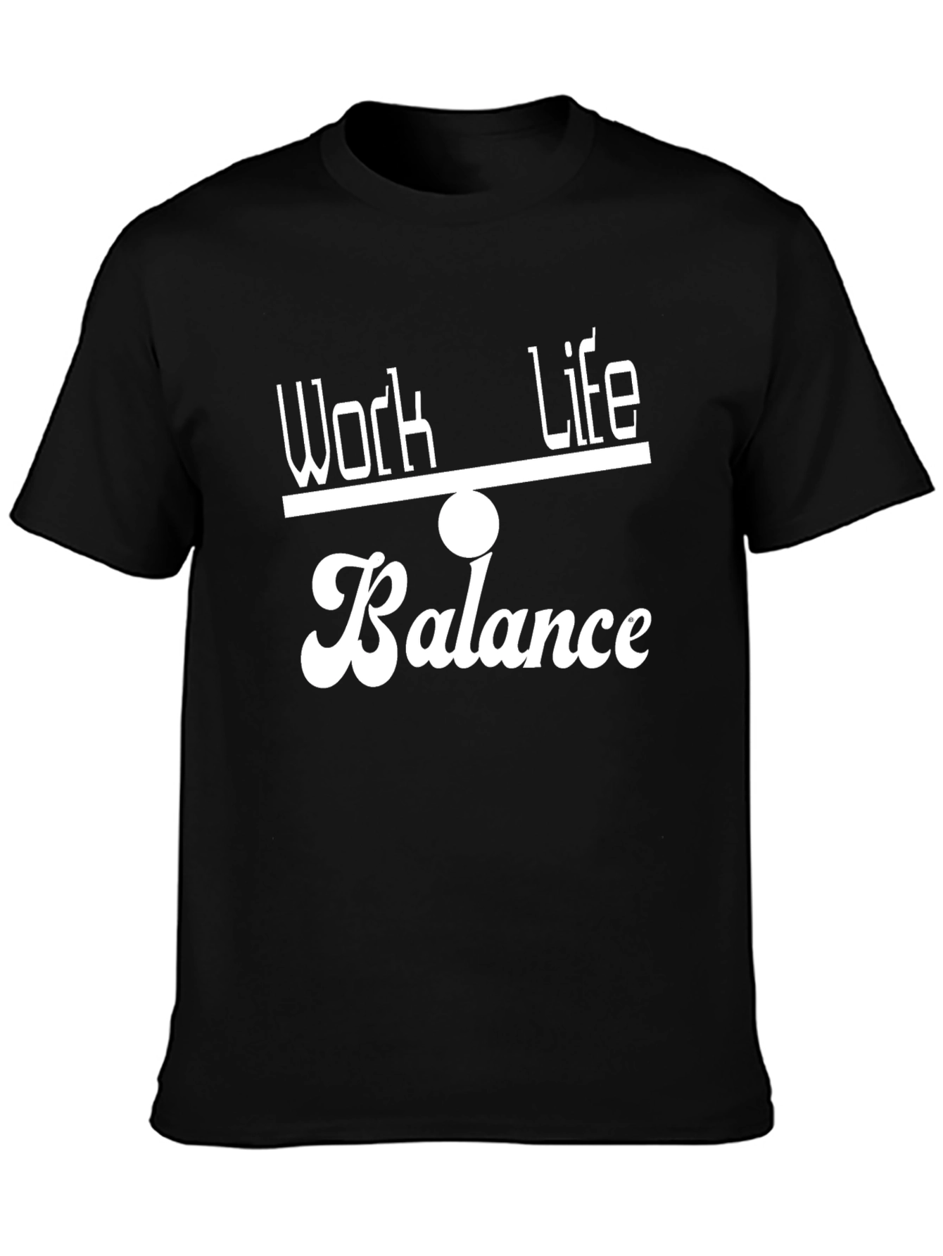 Work Life Balance Graphic Tee - Black Casual Shirt