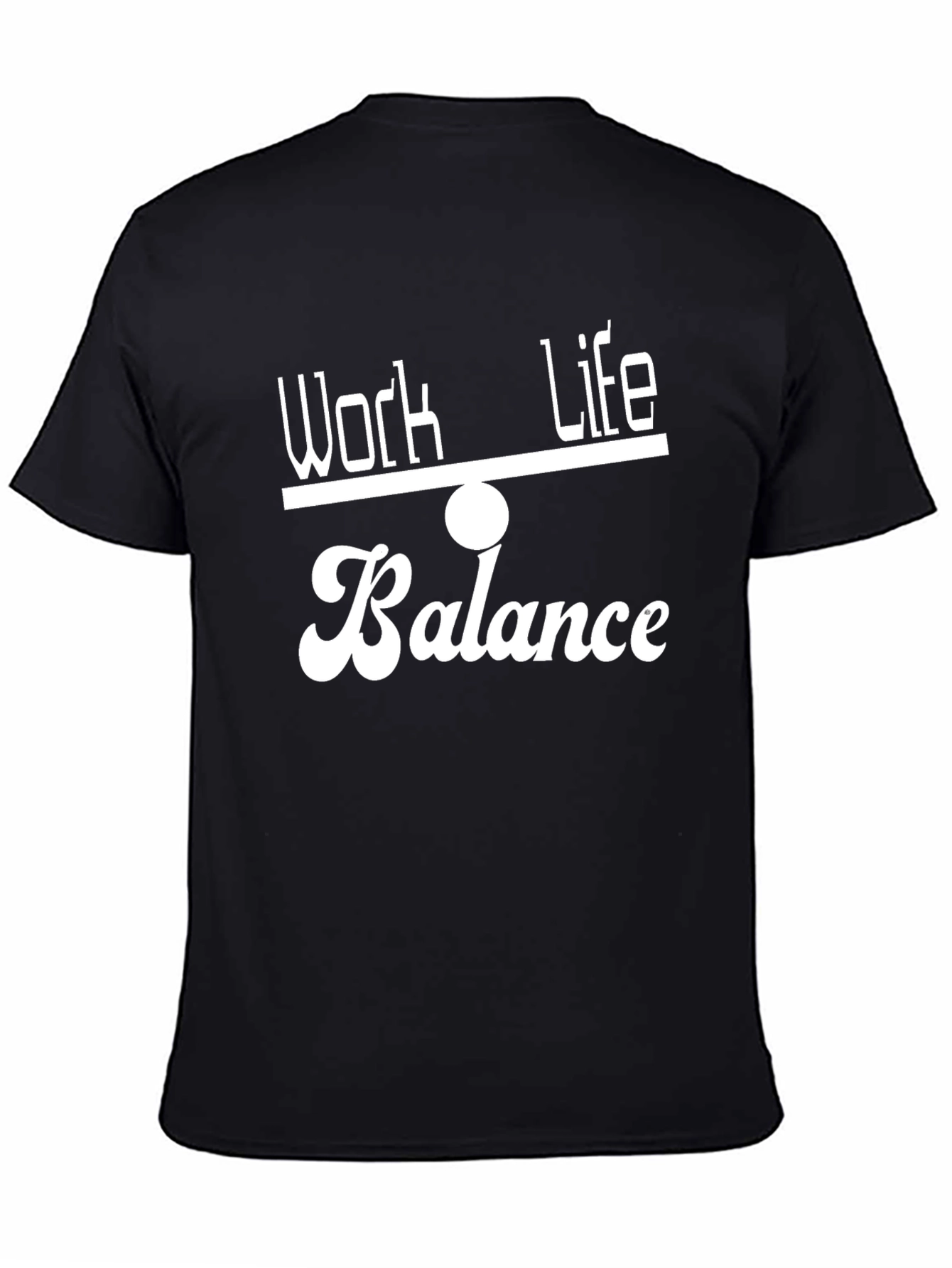 Work Life Balance Graphic Tee - Black Casual Shirt